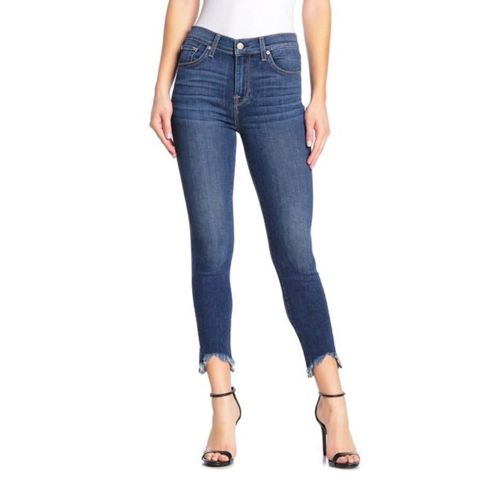 7 for all mankind High Rise Gwenevere Raw Hem Jeans